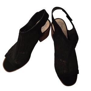 Vince Camuto  Black Keenie Block Wooden Heel Boho Sandal -Size: 10M / 42